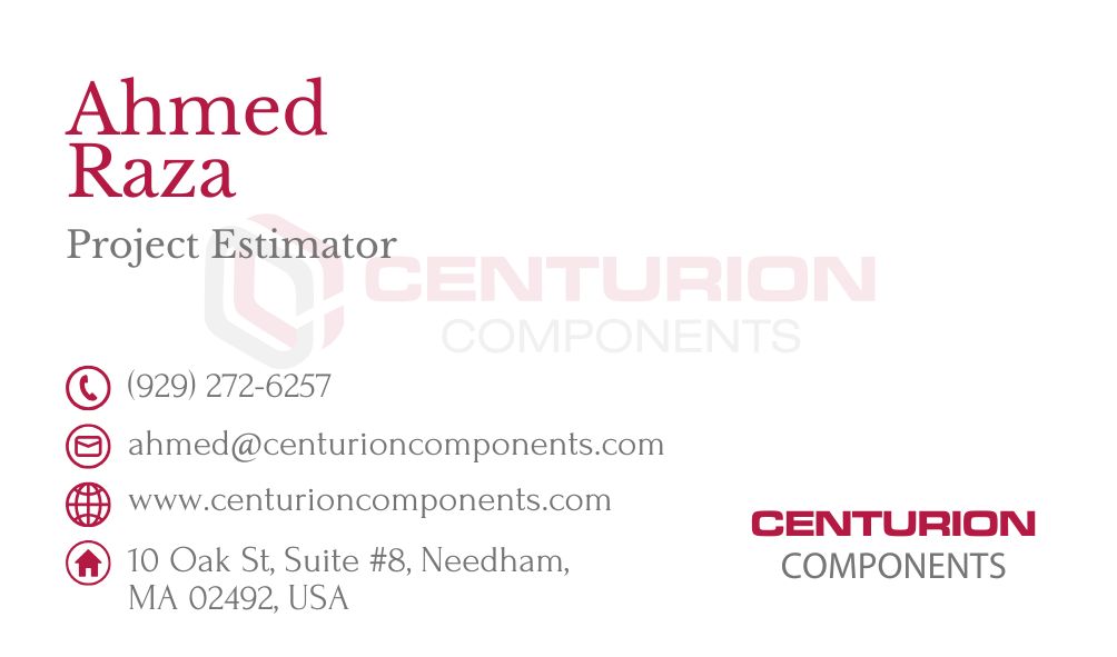 Ahmed Raza - Project Estimator at Centurion Components. Experienced in construction project cost estimation and budgeting.